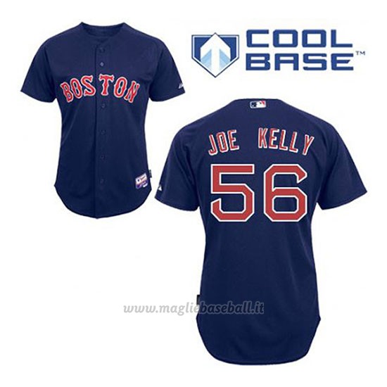 Maglia Baseball Uomo Boston Red Sox 56 Joe Kelly Blu Alterner Cool Base